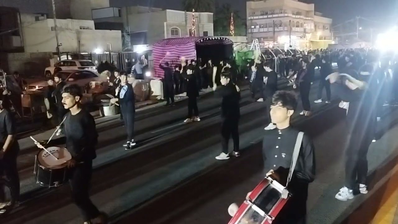 انطلاق موكب شباب القاسم في اول محرم الحرام في منطقة حي العامل 2025