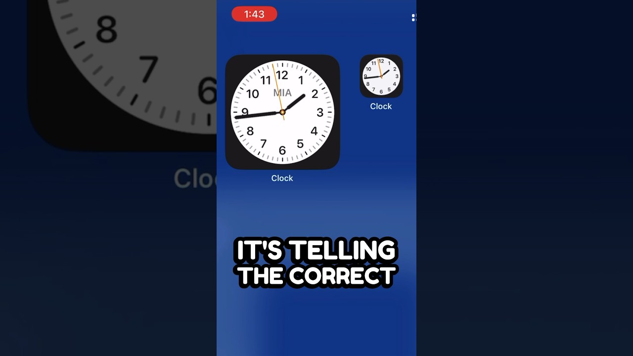 iPhone Clock App Icon is an actual clock! Who knew? #iphones #clockapp #clockwidget #timecheck #tips