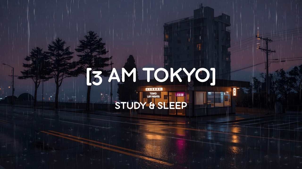 Tokyo Streets in the Rain at 3 AM 🌧️ | Calm Sleep Lofi