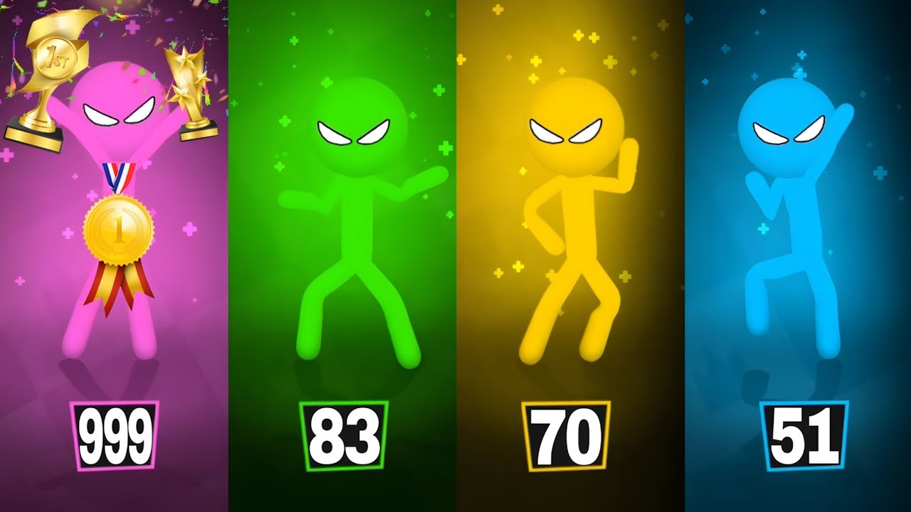 Stickman Party 1 2 3 4 Players - Tournament Cup Gameplay - MiniGames Update