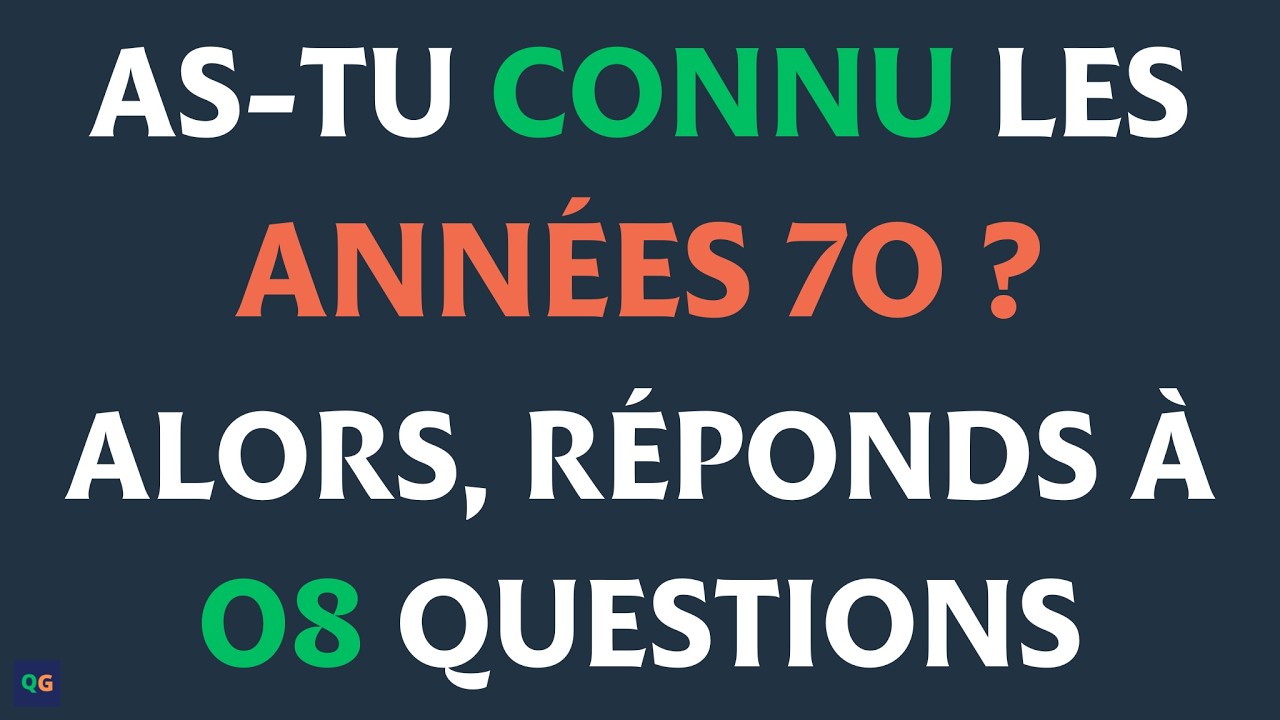 Quiz pour SENIORS : Te Rappelles-tu des Années 70 ?