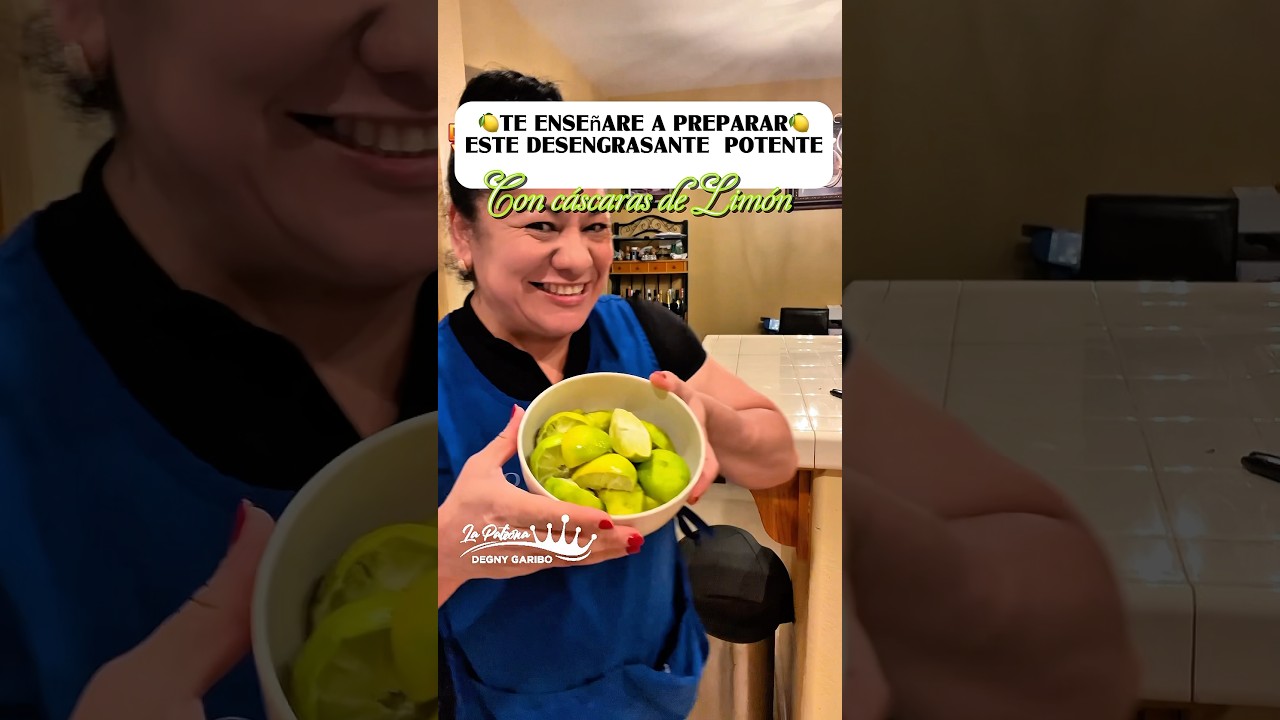 Te Ense&ntilde;ar&eacute; a preparar este desengrasante potente con c&aacute;scaras de lim&oacute;n #desengrasante #tips