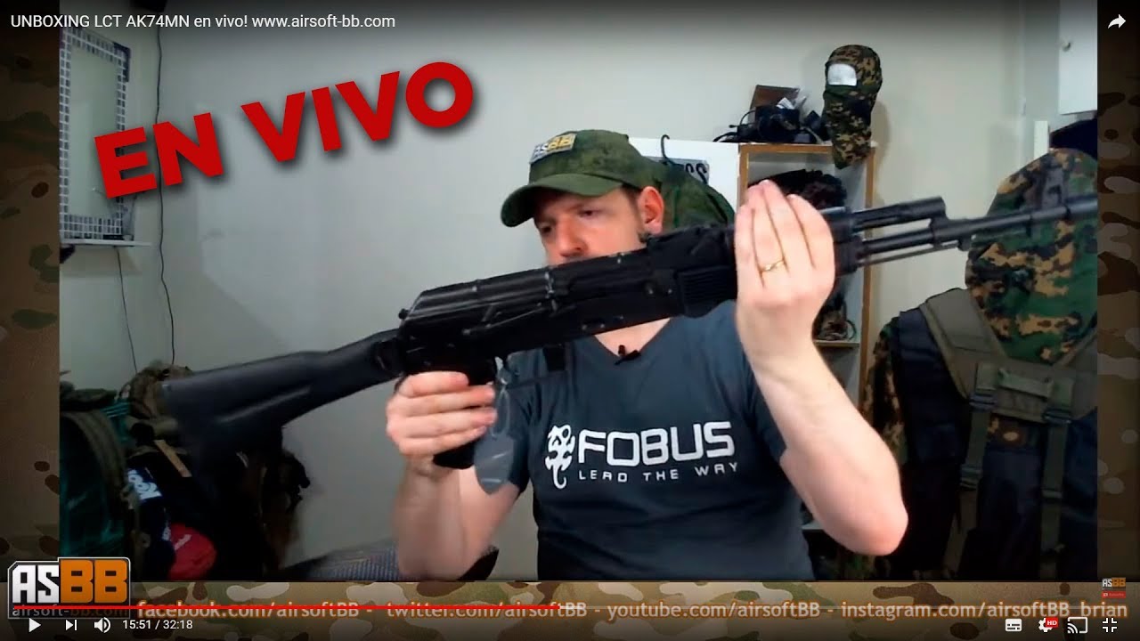 UNBOXING airsoft en vivo LCT AK74MN - airsoftBB