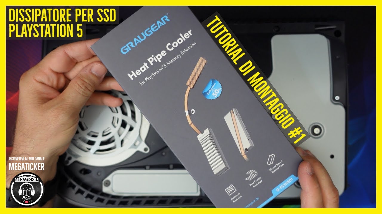 GRAUGEAR G-PS5HS01 Dissipatore SSD per PlayStation 5 - Tutorial di Montaggio