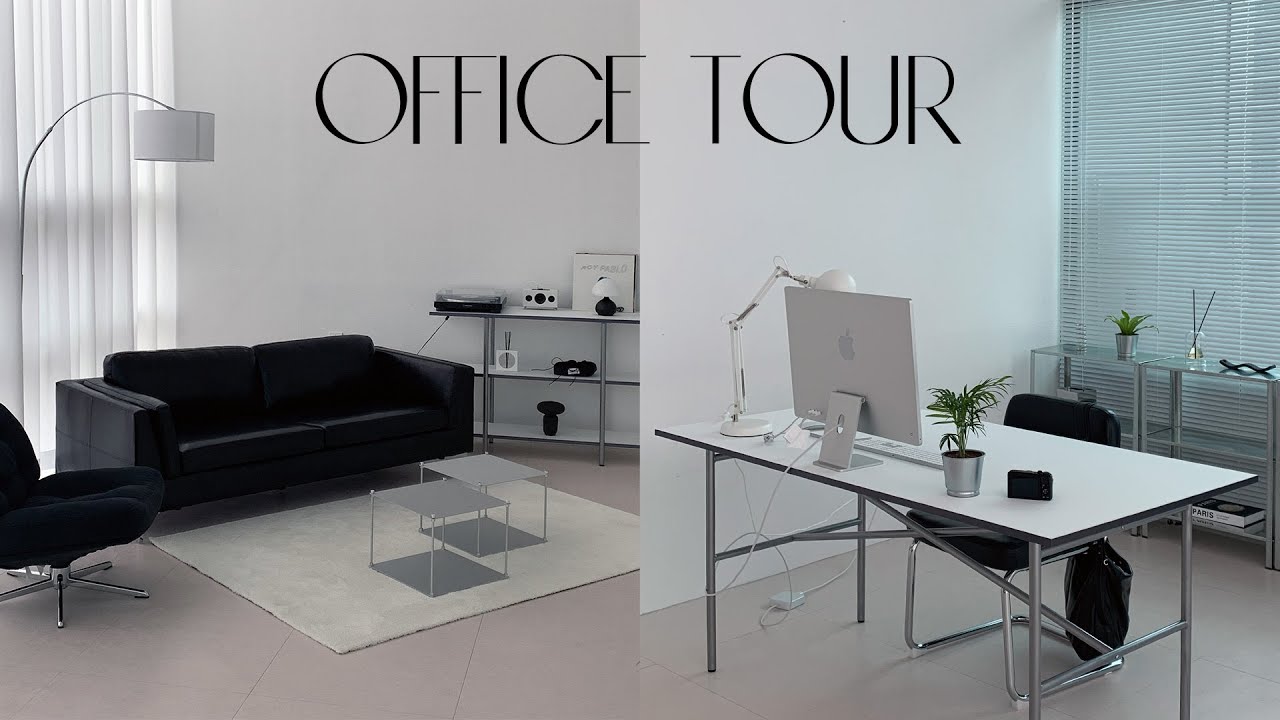 OFFICE TOUR 🏢 취향으로 가득 채운 10평 사무실 셀프 인테리어ㅣ가구 · 소품 정보모음.zip (이케아, 오늘의 집, 테무)