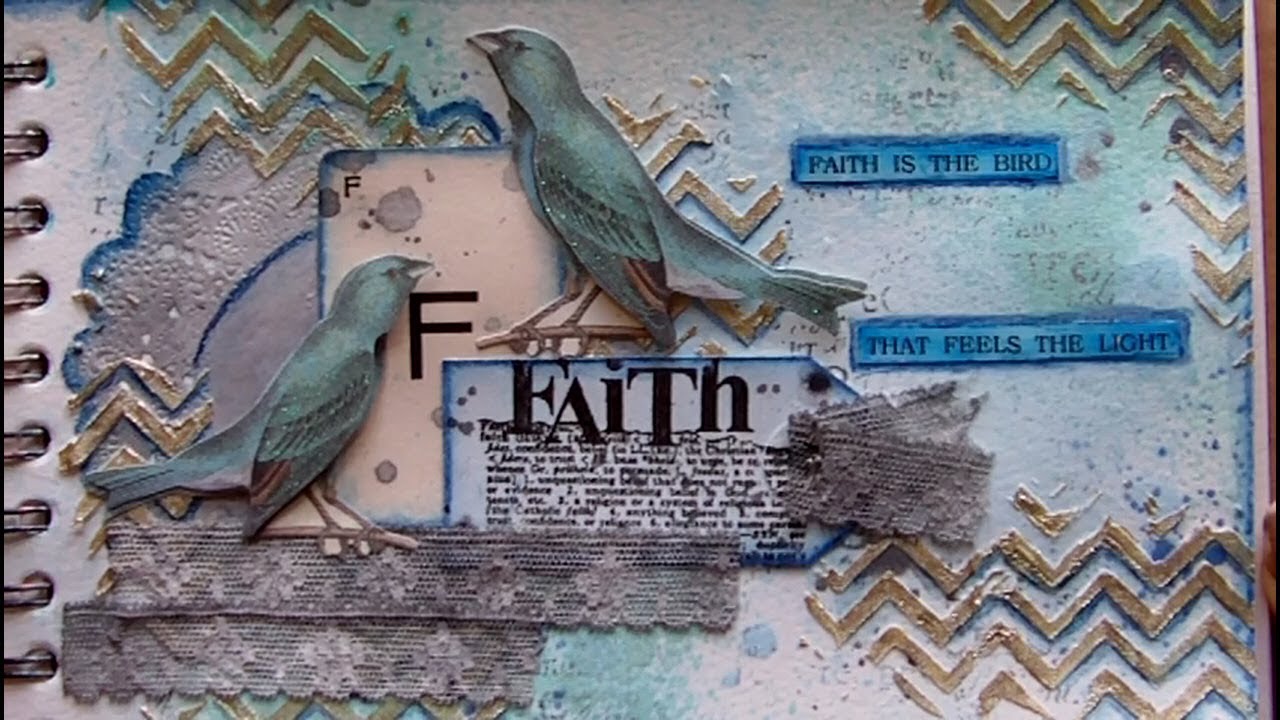 Mixed Media Art Journal Page - Faith - Art Journaling