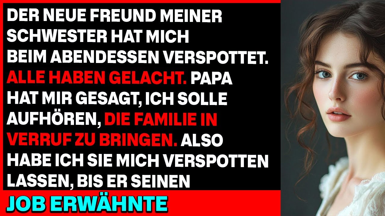 Der neue Freund meiner Schwester verspottete mich – alle lachten, bis