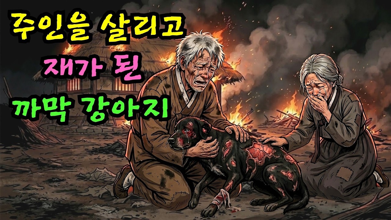 불기둥을 뚫고 노부부를 구한 검은 개! 주인의 품에서 숨을 거둔 충견의 눈물 나는 실화