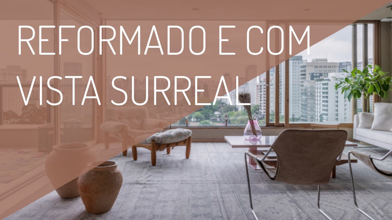 Apartamento de 500m² com janelas amplas ambientes integrados