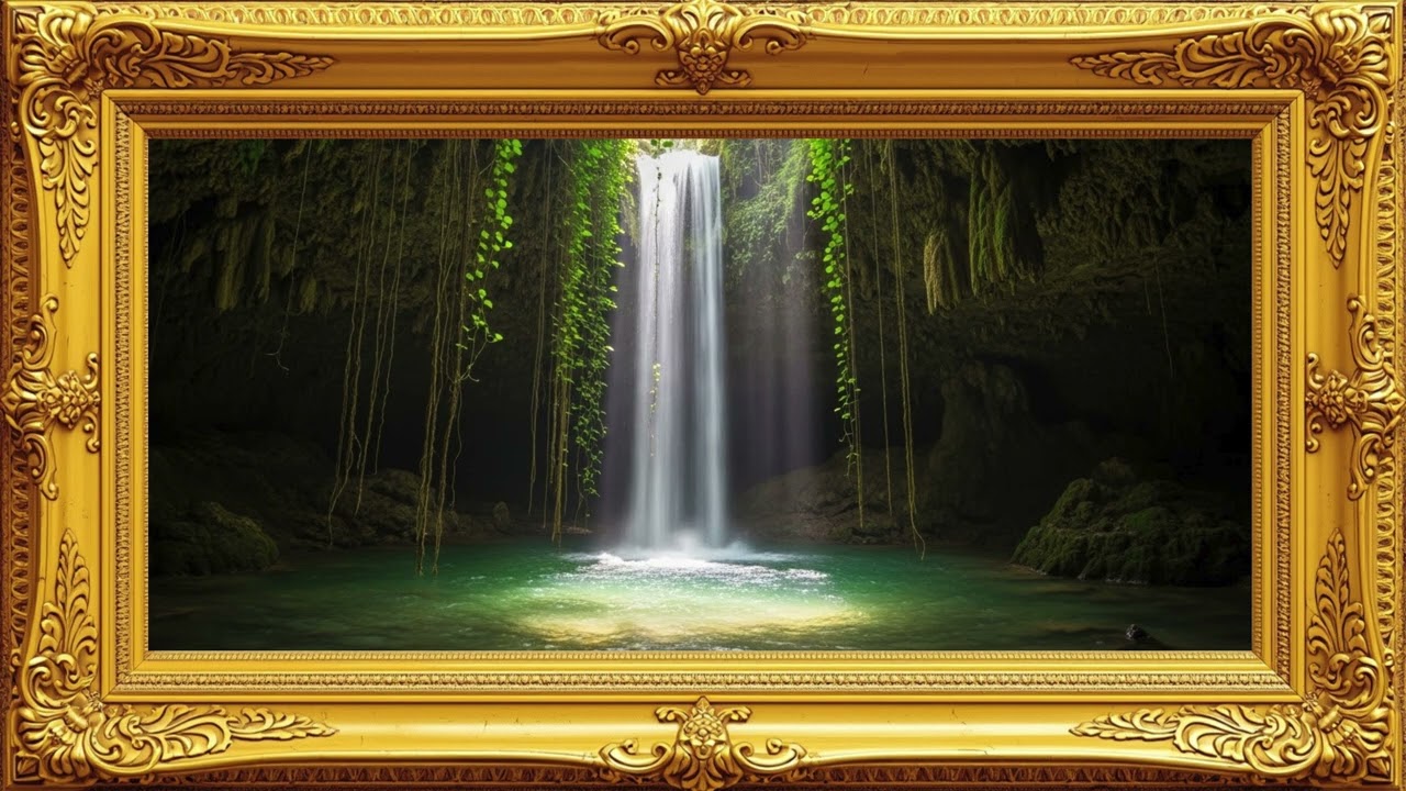 Waterfall with Guest Ambience | Silent Calm Visuals - Calm Screen TV 📺