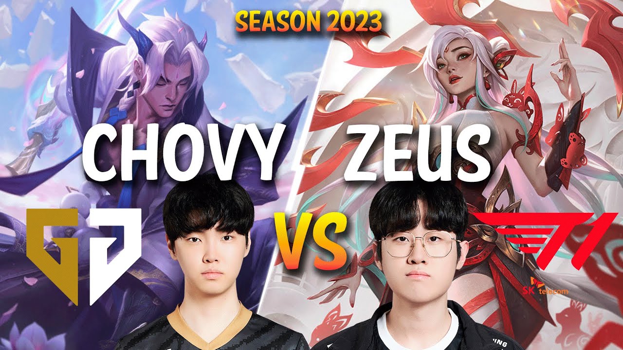 GEN Chovy vs T1 Zeus - Chovy YONE vs Zeus IRELIA Top - Patch 13.18 KR Ranked