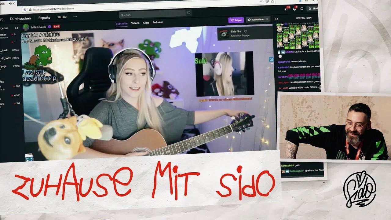 Sido entdeckt Milschbaum auf Twitch | Zuhause mit Sido