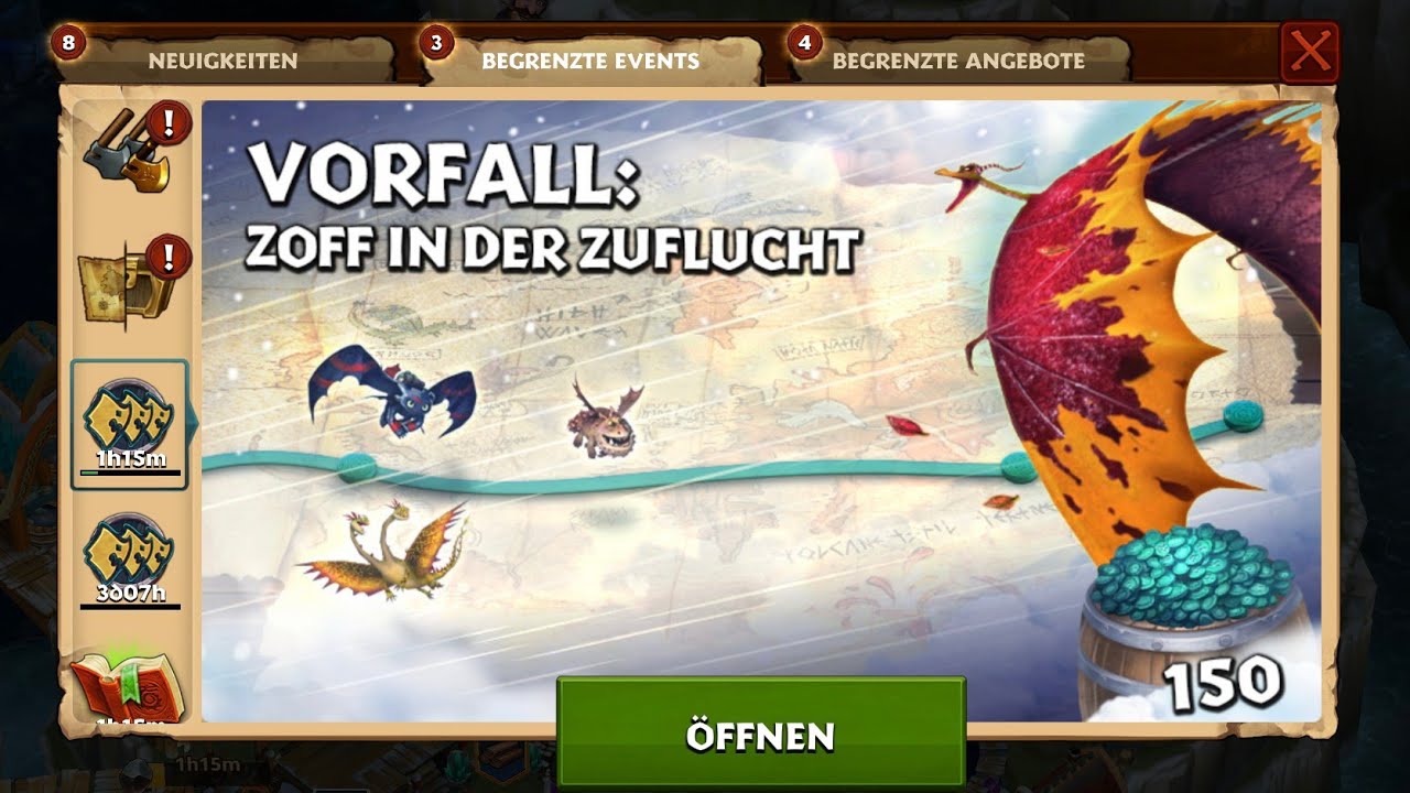 Wir spielen zu ersteinmal dieses Event 