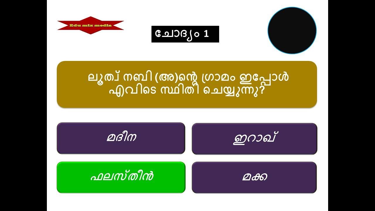 Prophets Quiz in Malayalam Part 2 | Islamic Quiz | പ്രവാചക ക്വിസ് |  Prophets Quiz