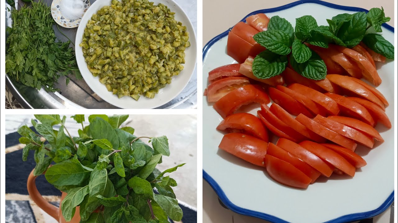 مفركة كوسأ اكل طيب معا صحن صلطة. 🍅🥒🥗