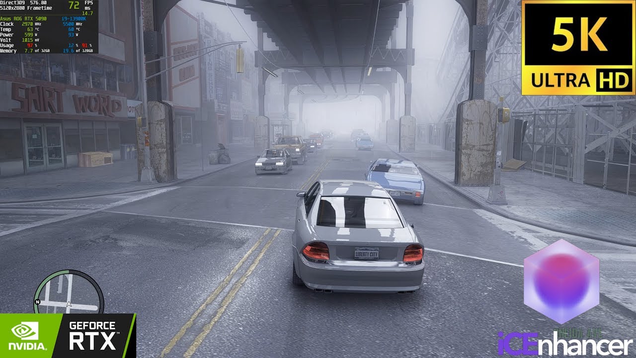 GTA IV iCEnhancer 4.0 + ReShade RTGI 5K Showcase - 13900K 128GB RTX 5090 Astral