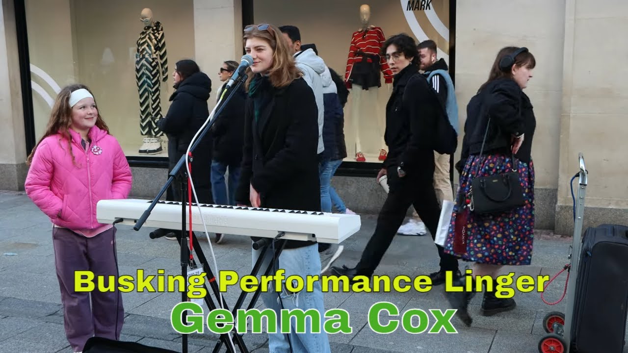 “Pure Street Emotion 🎶 Gemma Cox Performs Linger  Beautiful Busking on Grafton Street”
