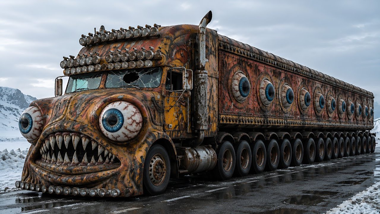 ASMR Big-Eyed Monster Truck Restoration | Frozen Junkyard Revival Buried Under Ice