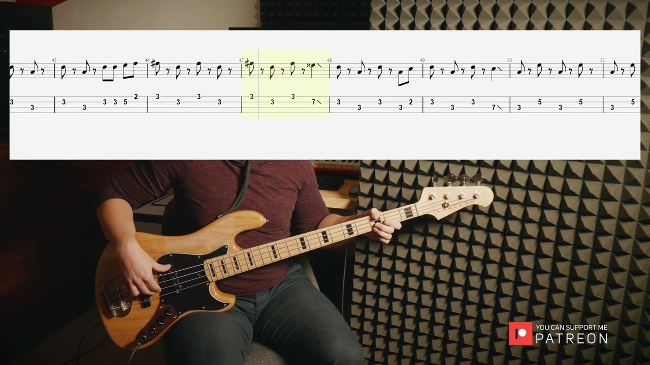 Johnny Cash - Folsom Prison Blues (bass cover by Harry)
