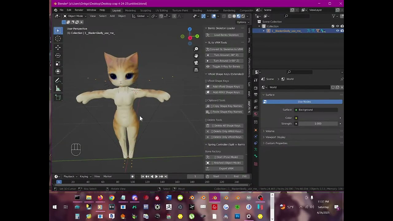 How To convert SL to VRM  Blender only no Unity!Reupload