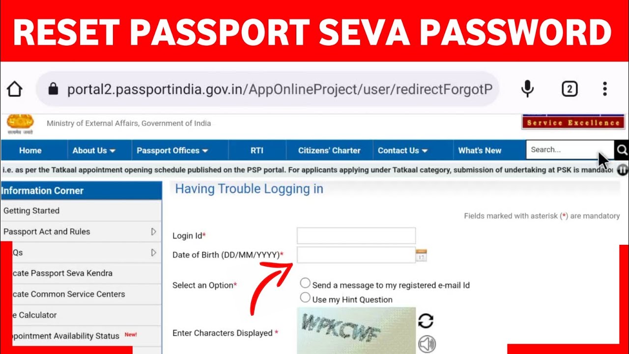 How to Recover passport I'D password 2023 - Reset passport I'D password - passport