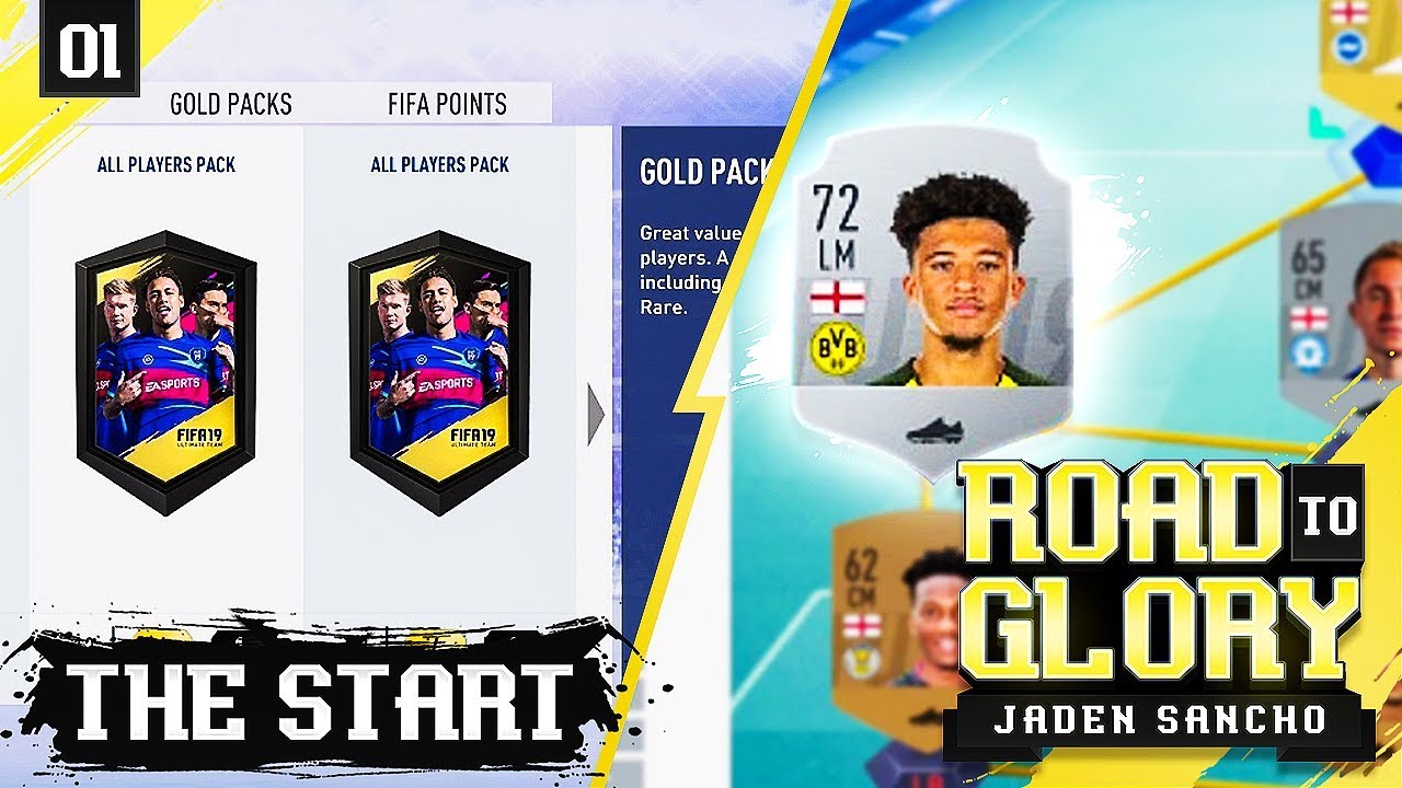 THE BEGINNING!! JADON SANCHO ROAD TO GLORY!! #1 - FIFA 19 ULTIMATE TEAM