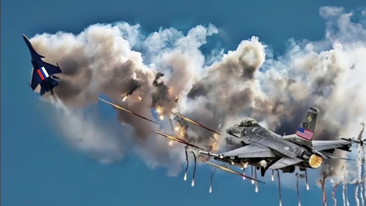 13 Minutes ago! America's First F-16 Fighter Jet Shoots Down a Russian SU-57 Fighter Jet in Kursk Ai