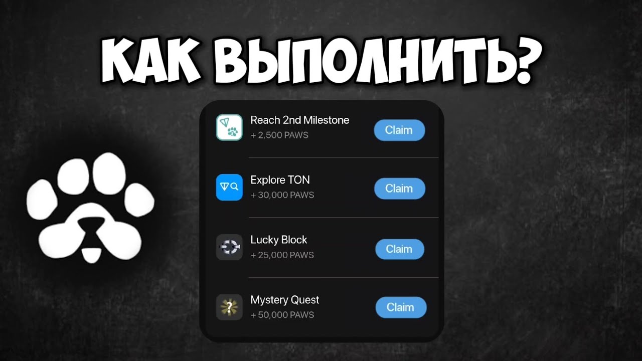 НОВЫЕ КВЕСТЫ В PAWS – Как выполнить? Задания в Павс 11 декабря