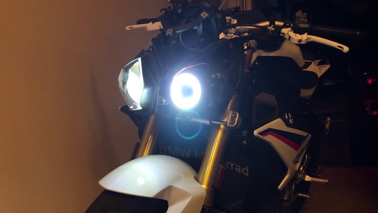BMW S1000R Angel Eye install