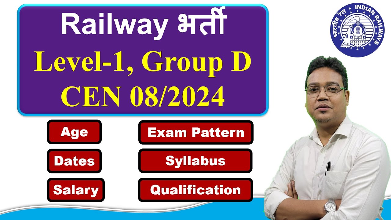 Railway RRB Level-1 Group D CEN 08/2024 Notification