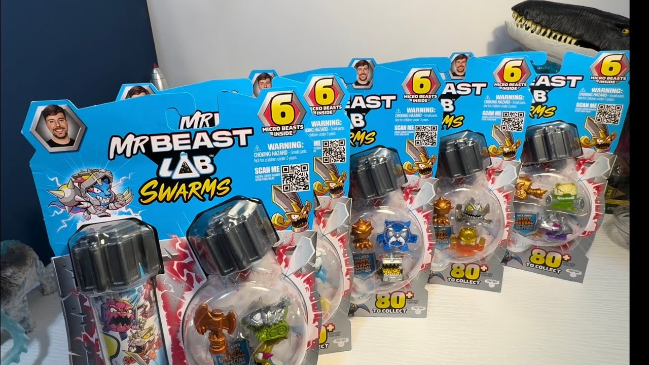 НОВИНКА!! Открываю 5 наборов Mr Beast Labs Swarms Battle Fusion Lab Packs!