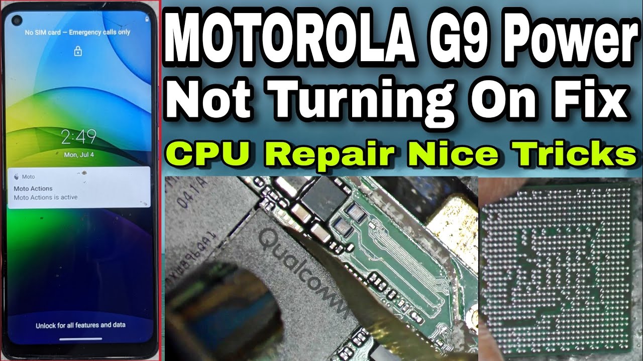 MOTOROLA G9 POWER DEAD SOLUTION  | CPU Reballing done ✅