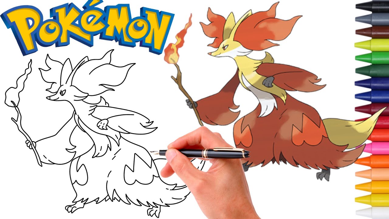 Como Desenhar o POKÉMON DELPHOX #655 | Geração 6