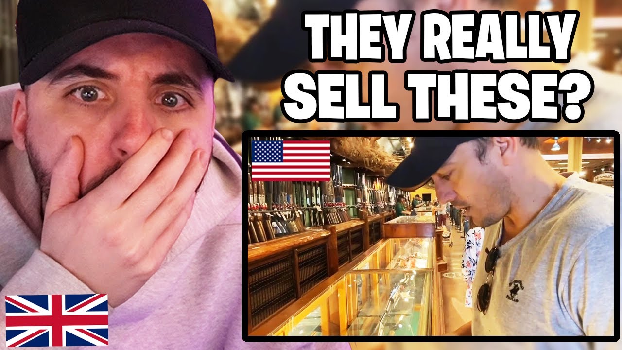 Brit Reacts to Cuban Visits Bass Pro Shop & SEEING GUNS for First Time!