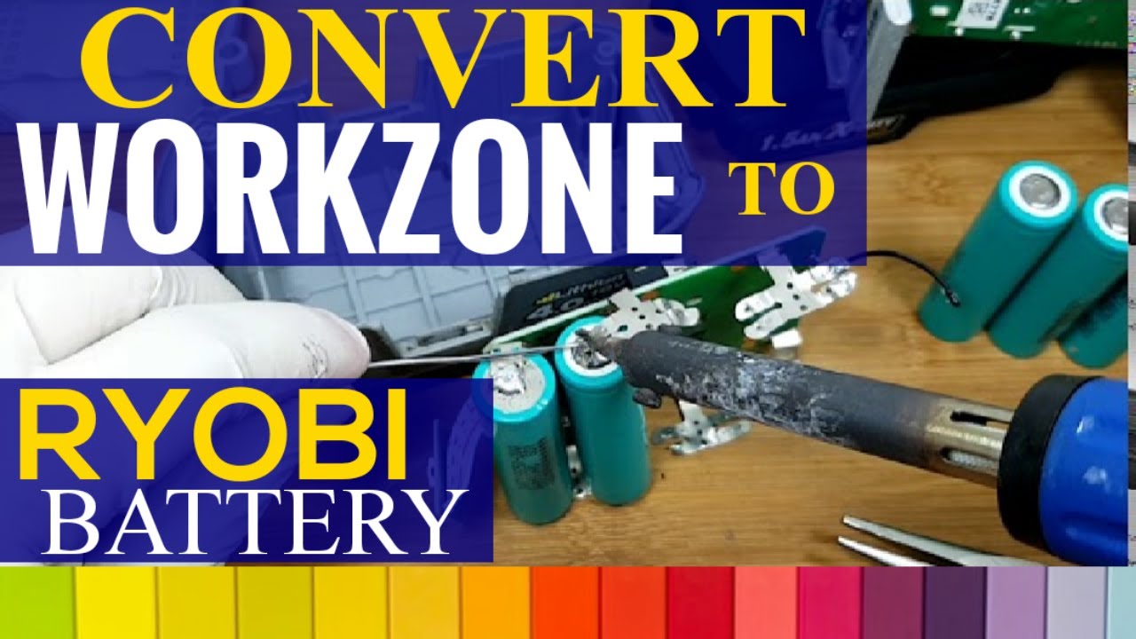GENIUS IDEA CONVERT WORKZONE TO RYOBI BATTERY| DRILL BATTERY HACK subscribe WOOD TV