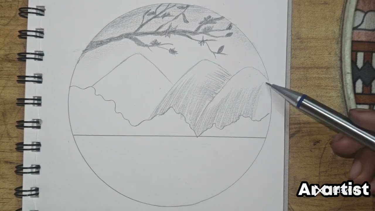 Simple Nature Drawing ✏️ | Easy Pencil Sketch Step by Step