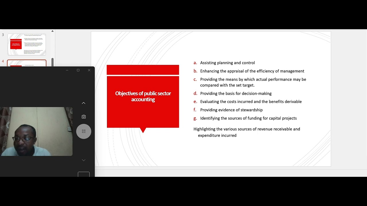 Objectives of Public Sector Accounting and Users of Public Sector Information