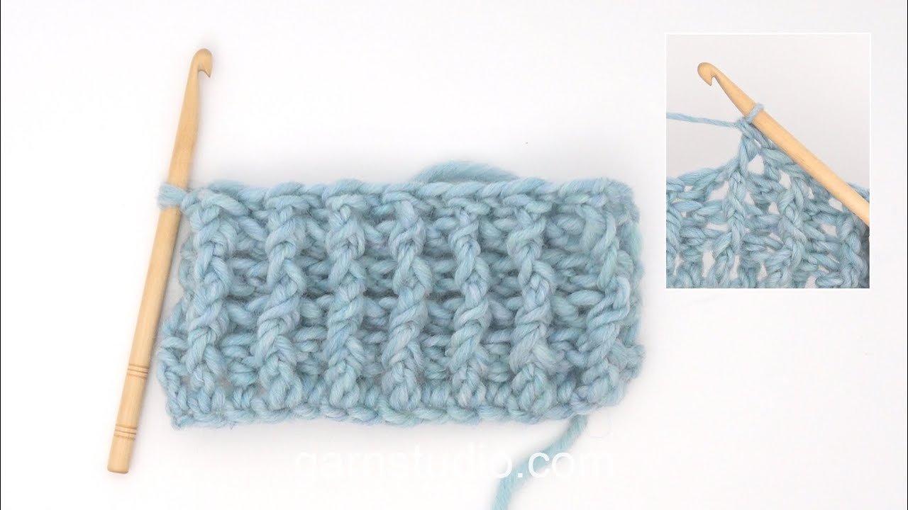 How to crochet a vertical rib