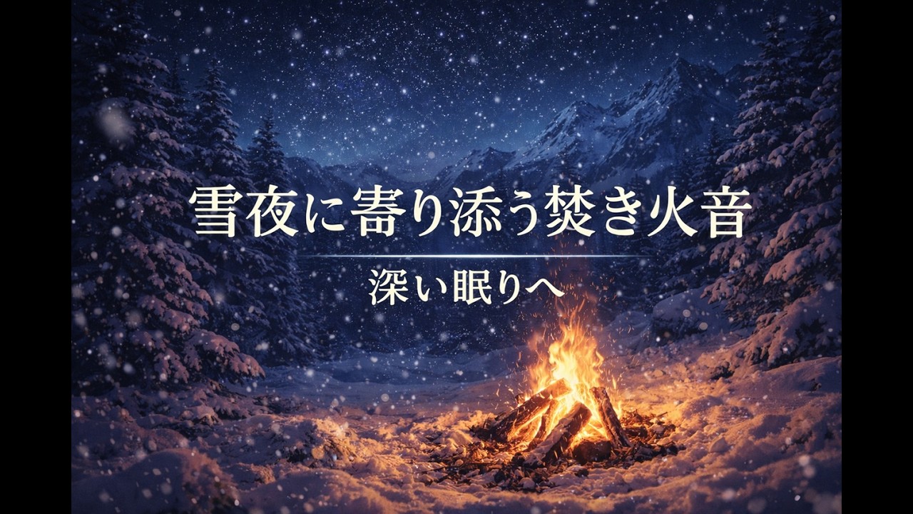 【雪夜に寄り添う焚き火音で深い眠り】深い眠りの音_Deep Sleep Sounds 6