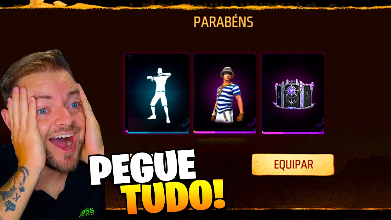 PEGUE AS NOVAS RECOMPENSAS! COMO COMPLETAR O EVENTO TESOURO PERDIDO FREE FIRE, NOVO EVENTO FF