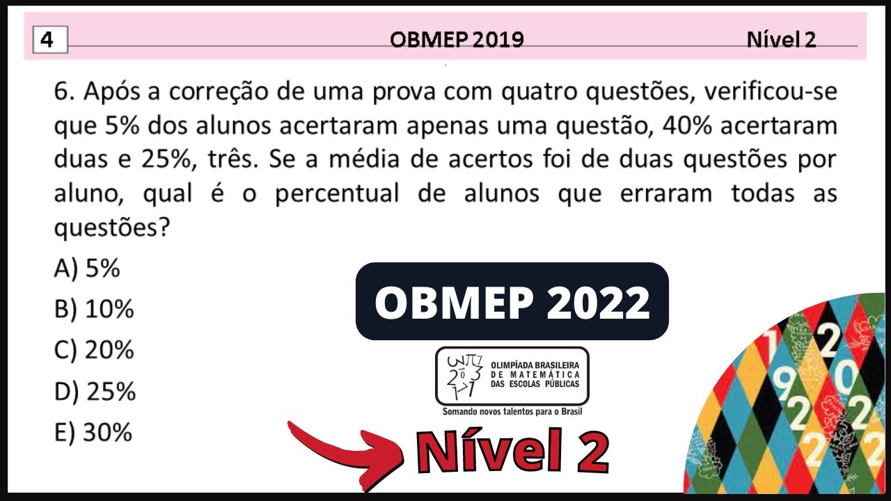 Resolvendo Questões das Provas Anteriores da OBMEP - Treino 2022 - Nível 2 (8º e 9º ano) Aula 03