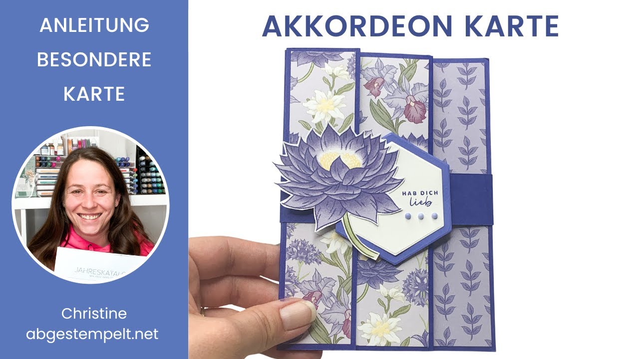 Anleitung Akkordeon Karte basteln⎜Wonderful World ⎜Stampin' Up!® Sale-A-Bration