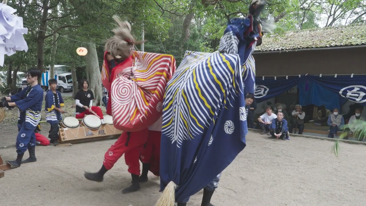 2023/10/8 白鳥神社　秋季大祭　湊若獅子連