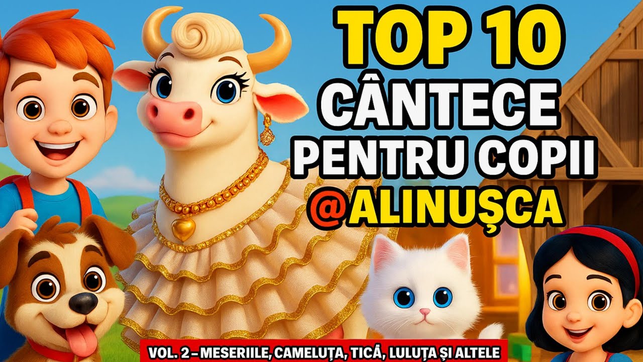 Top 10 Cântece pentru Copii | Vol. 2: Meseriile, Cameluța, Tică, Luluța, Carolina și multe altele