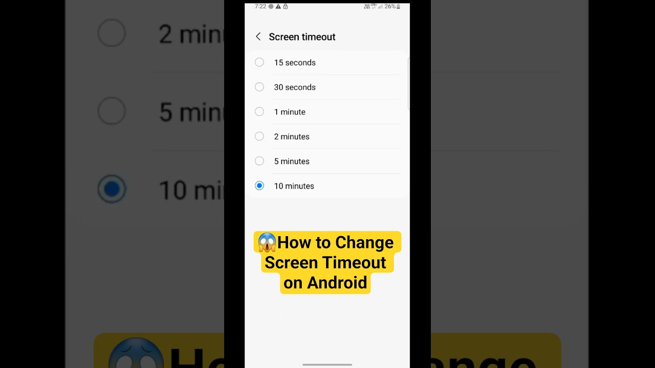 😱How to Change Screen Timeout on Android📱