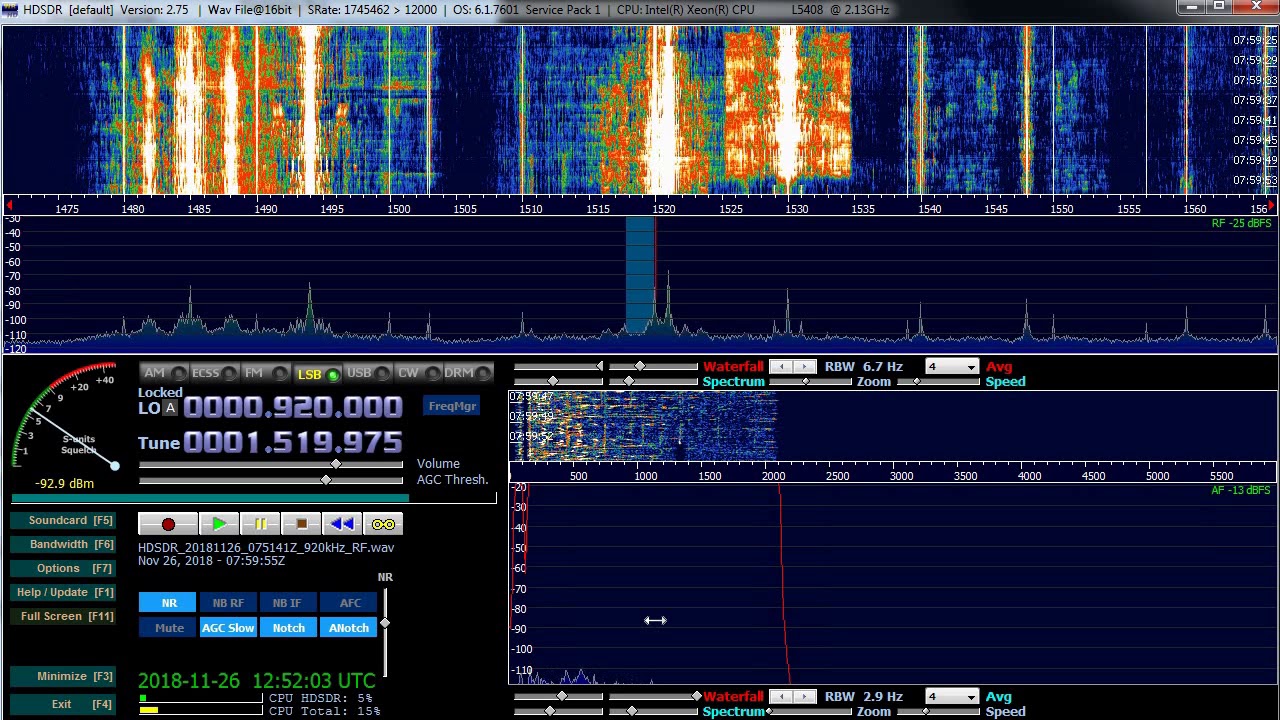 1520 kHz. USA-NY. WWKB. Buffalo. 50kW. 6947km. 308deg