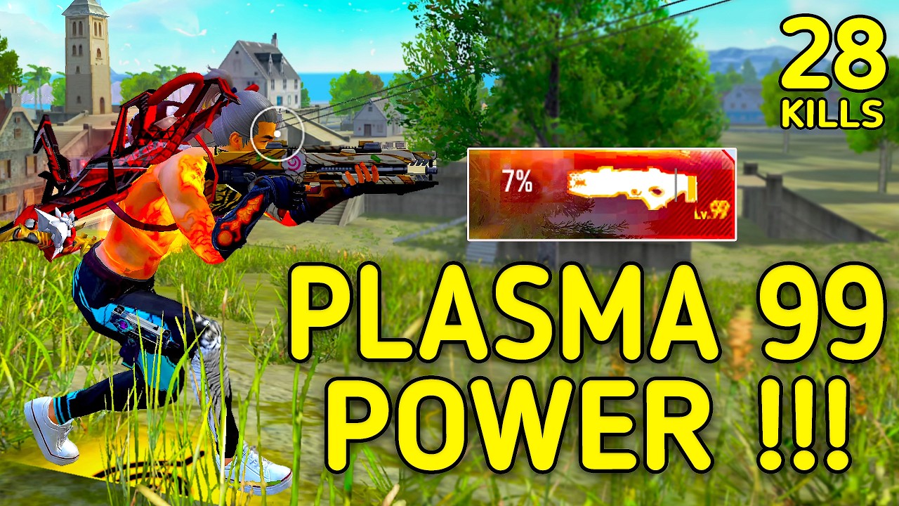 New LVL-99 PLASMA🔥😱 !!! MOST DANGEROUS PLASMA EVER IN FF ??? ||SOLO VS SQUAD ||90% HEADSHOT INTEL I5