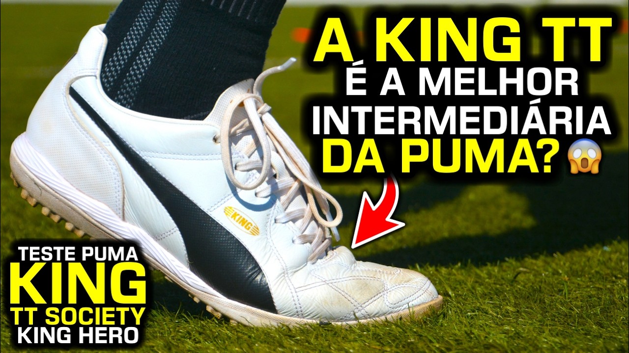 MELHOR que a Puma King Match TT? 🤔 - Teste chuteira society Puma King TT (Puma King Hero)