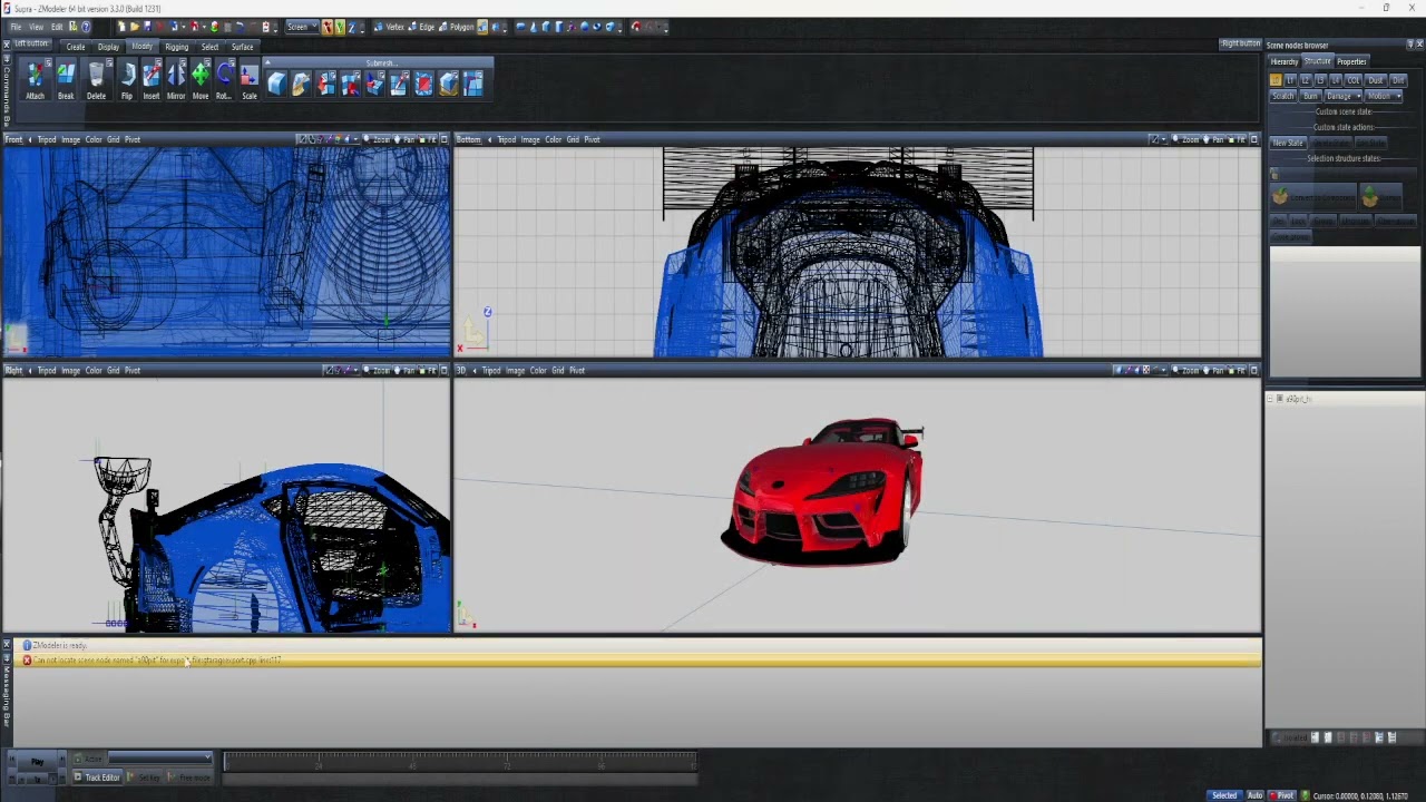 Zmodeler3 Can not locate scene node fix | Tutorial