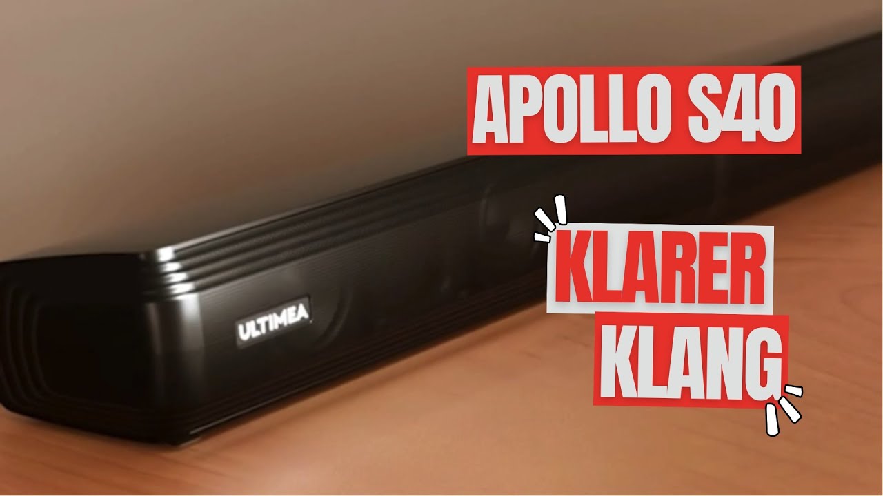 Entdecken Sie den Ultimea Apollo S40: Verbessern Sie den TV-Sound mühelos!